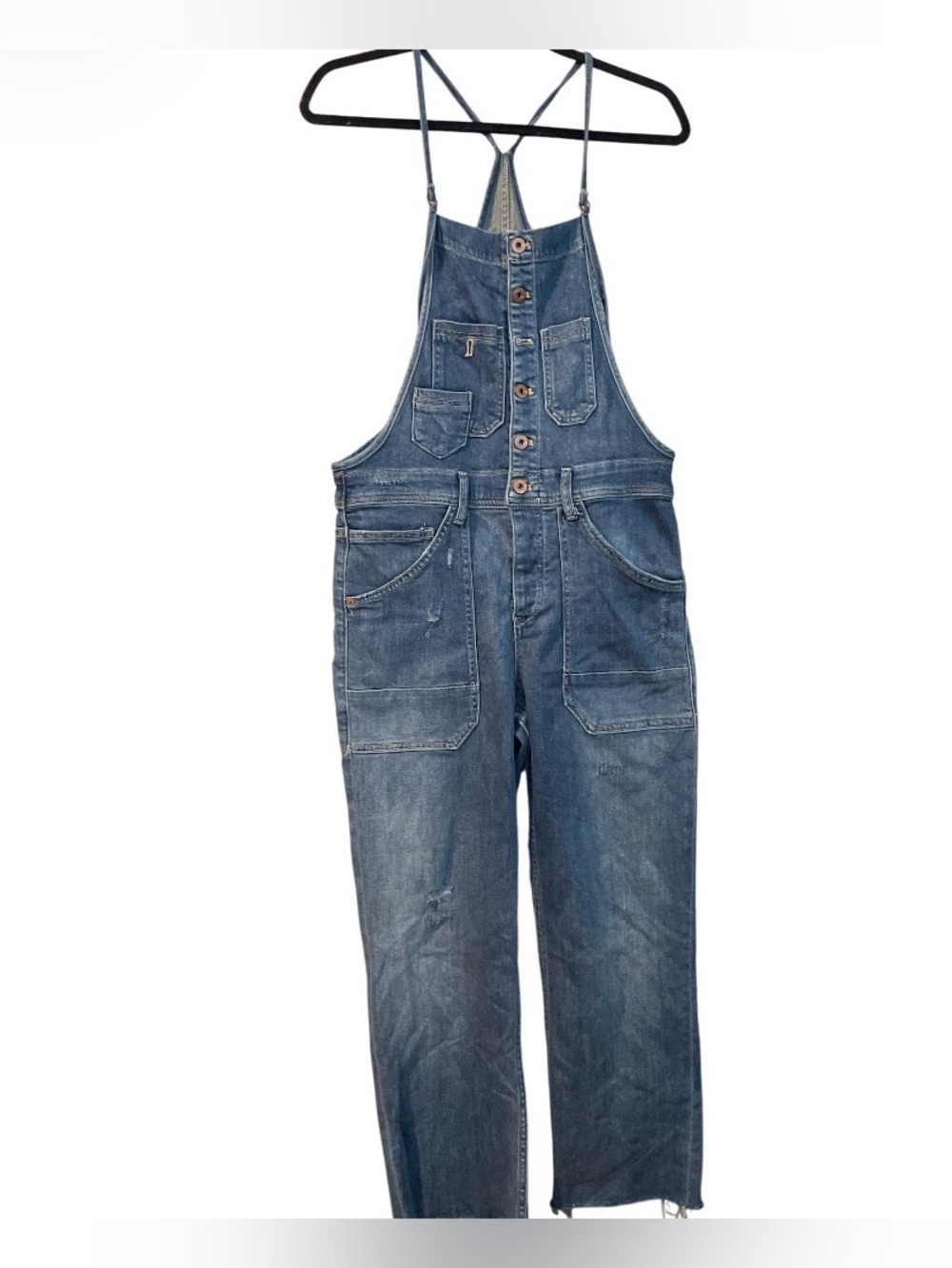 Pilcro Anthropologie Small Denim adjustable Overalls - Picture 2 of 2